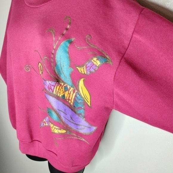 Vintage 80s 90s Women's Medium Sweatshirt Crew Neck Oversized Made In Australia - Picture 3 of 9